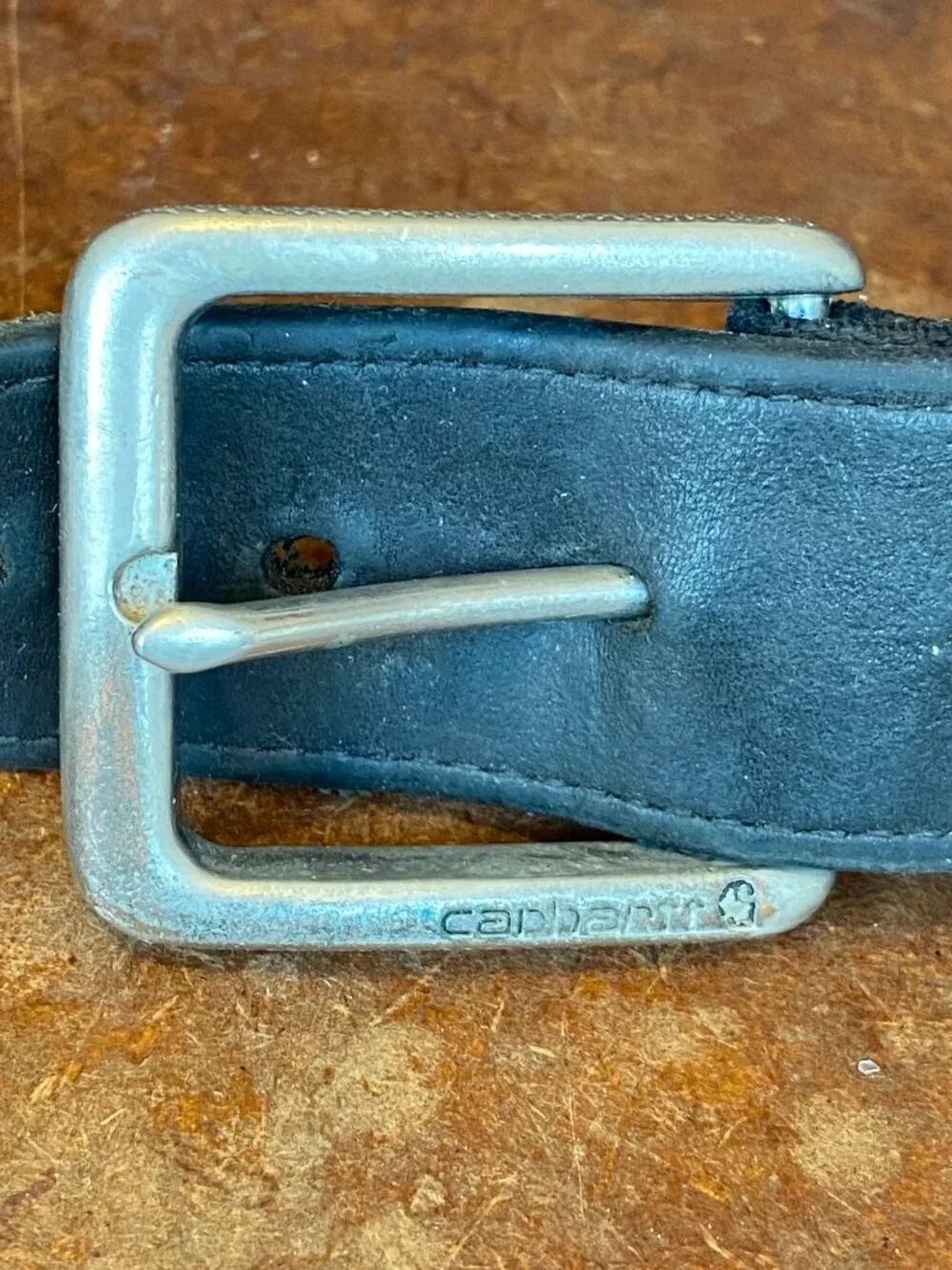 Carhartt Men’s Belt Size 40 Leather Distressed Black
